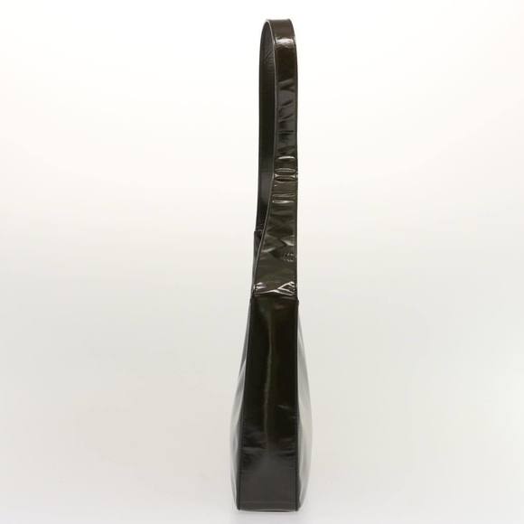 PRADA Shoulder Bag Enamel Khaki Auth bs13473 - Picture 4 of 16